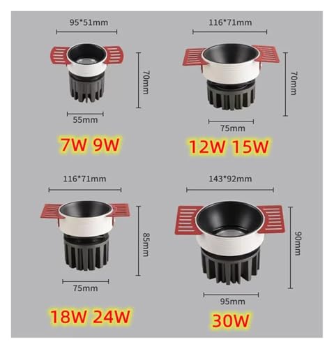 Projecteur encastré sans bordure pour supprimer éblouissement - 5
