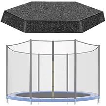 Trampoline Sunshade Cover for 6 Poles Trampolines Canopy, Insulation Sun Protection Shade Net, Easy to Install, Black