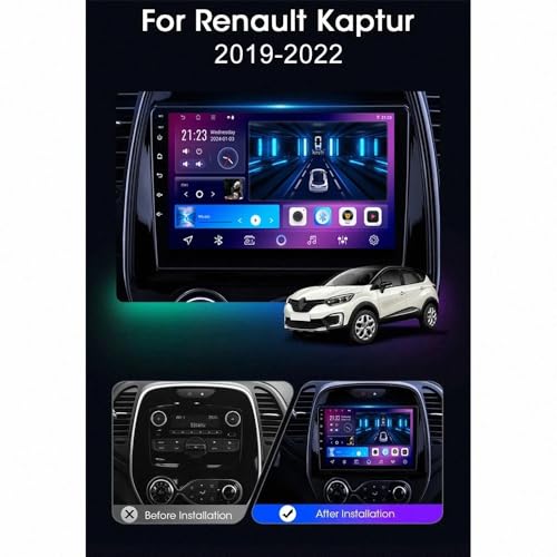 Radio Coche 2 DIN Carplay Inalámbrico Pantalla de Coche Android Auto para Mitsubishi Colt Pius 2