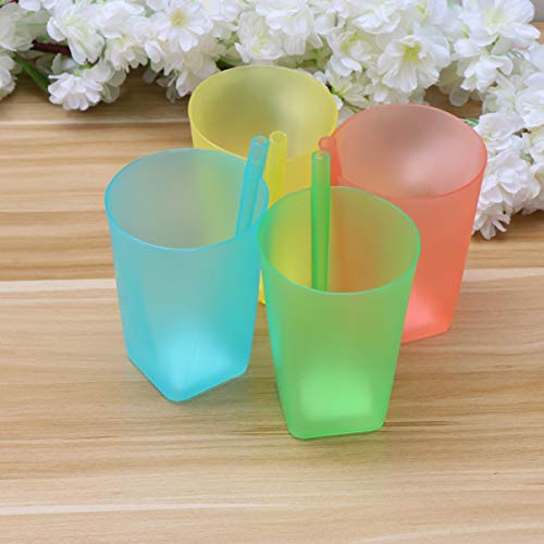 MILISTEN 4 Pcs Crianças Copos de Sippy Com Palha Embutida Copos de Plástico Crianças Copos de Crianç
