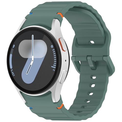 Image of WRIGSS Silicone Strap Compatible with Samsung Galaxy Watch 7 6 5 4 FE Original Style Wavy Smart Watch Straps For Men Women, 40mm 44mm Standard & Classic