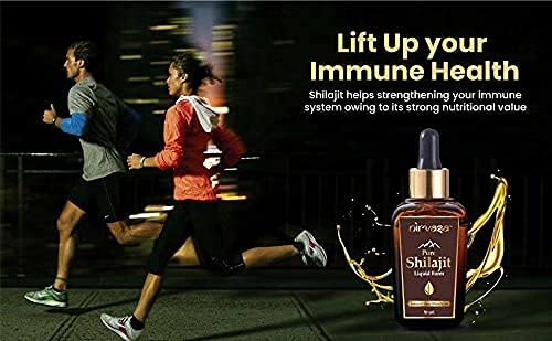 Miniatura 7 de Nirvasa Pure Shilajit líquido ayurvédico crudo Shilajeet para hombres - 50ML
