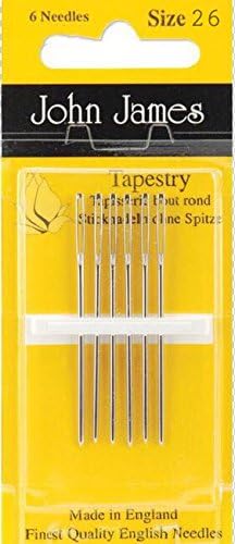 Tapestry Needles, Bundle: Sizes 24, 26 & 28 (6 Needles Each Pack)