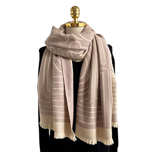 Écharpe en cachemire femmes contre le froid un grand foulard épais et isolant