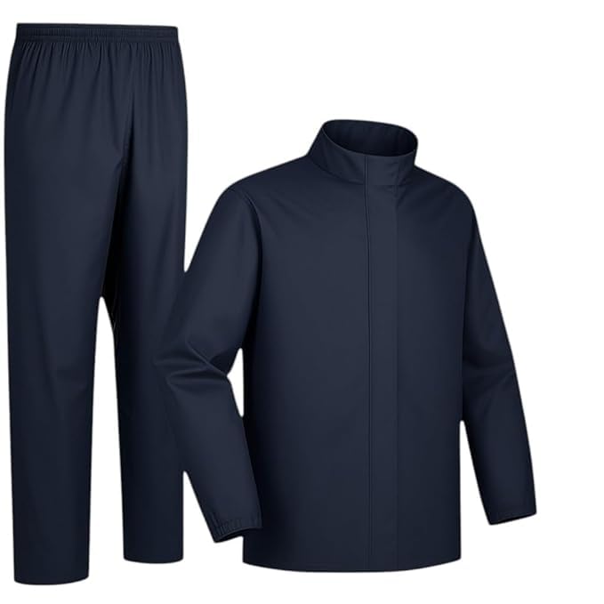 Image of Waterproof Raincoat for Men | Lightweight & Durable Rain Jacket with Hood | Windproof & Breathable | Travel-Friendly, Bike & Motorcycle Use