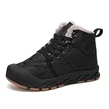  Veluckin Zapatos Invierno Niño Botas de Nieve de Camuflaje Niña Botas de Senderismo， Negro，28 EU