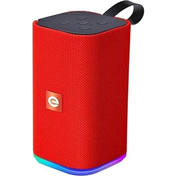 Caixa de Som Bluetooth LED RGB Multimídia Som de Qualidade com Iluminação Colorida e Conectividade Sem Fio(Vermelho)