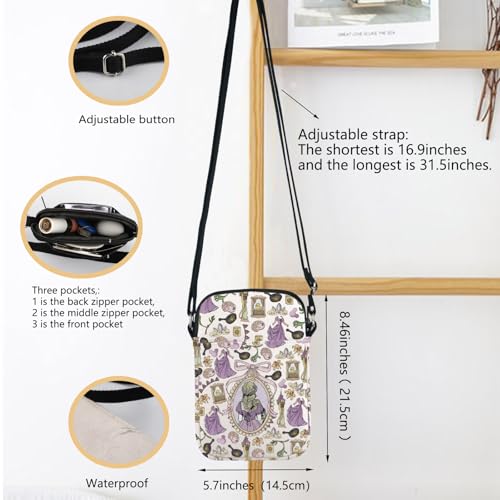 Long-Haired Princess Inspire Crossbody Bag Magical Sun Quote Messenger Bag Fairy Tale Gift Princess Fans Gift2