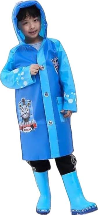 krystle Unisex kids raincoat with school bag cover (Cartoon Print) (Pack of 1) (Blue) (Multisize)-picture-33