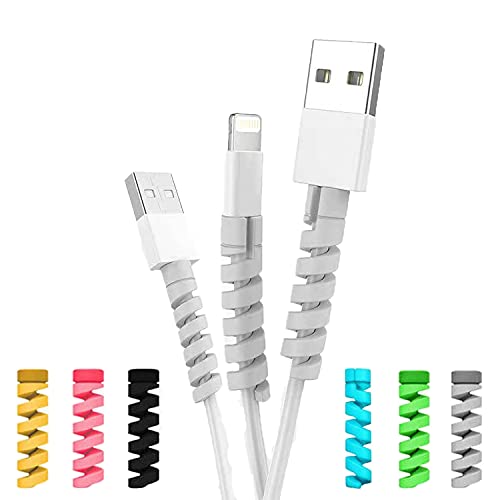Braided 7 Pieces Charger Cable Saver, Silicone Flexible Cable Wire Protector, Mouse Cable Protector, Suit for All Cellphone Data Lines