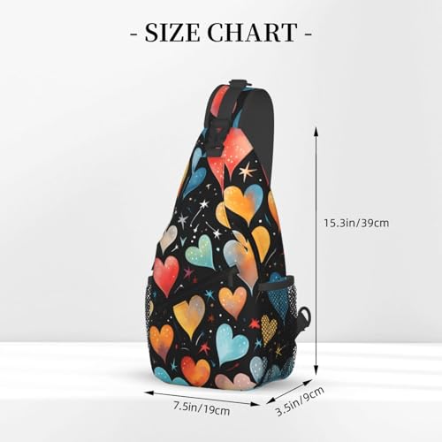 Bolso bandolera con patrón colorido para viaje y senderismo miniatura 3