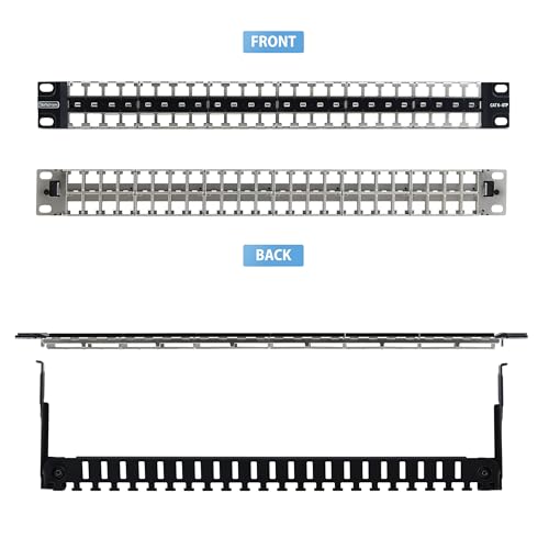 Panneau de brassage keystone vierge 48 ports StarTech 1U noir pour rack - 2