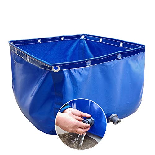 Bâche pour étang à poissons bâche étanche 0,5mm réservoir eau bleu rectangulaire