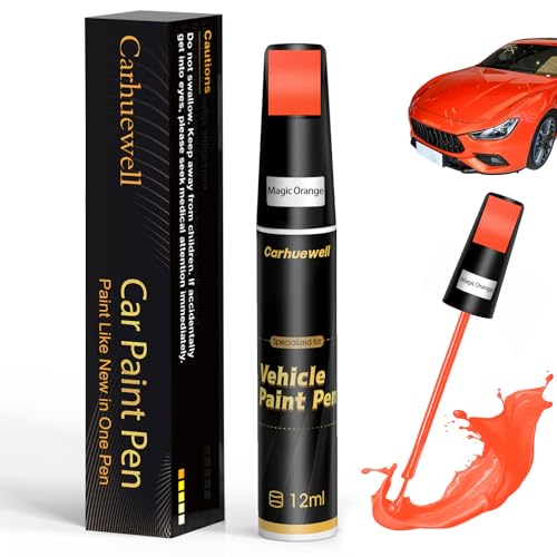 Image of Orange Touch Up Paint for Cars, Auto Car Paint Touch Up Paint Pen for Deep Scratches, Car Scratch Repair Pen, Quick and Easy Solution to Repair Minor Automotive Scratches (Magic Orange)