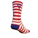 SockGuy Acrylic LAX USA Glow Sticks 6" Crew Sports Socks (Red/White/Blue, L/XL)
