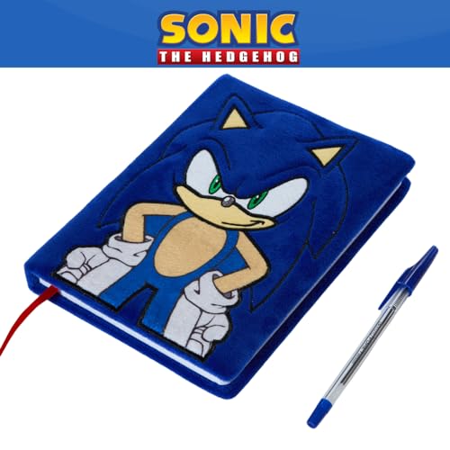 Innovative Designs Sonic The Hedgehog Plush Journal, 120 Page Lined Journal Notebook