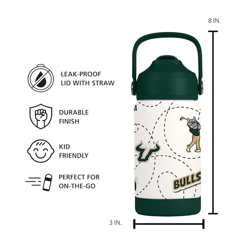 Image of Logo Brands NCAA Mascot Stainless-Steel Kids Bottle -Soft Silicone Mouthpiece, Easy To Carry, Kid-Friendly Design- Great For School & On-The-Go
