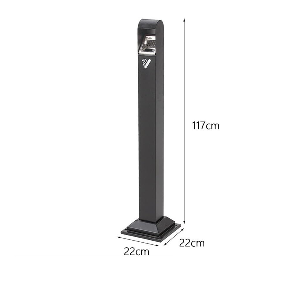 Posacenere da esterno Cestino for la raccolta dei mozziconi di sigaretta, verticale, for fumatori, in acciaio inox, resistente alla pioggia, for hotel e for esterni(Silver)