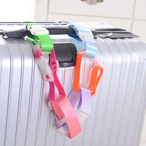 Image of Luggage Backpack Straps, 8 Pcs Random Color 1 Inch x 12 Inch Adjustable Luggage Backpack Buckle for Attachment Travel Accessories (8)