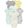 Simple Joys by Carter’s Neutral Short-Sleeve Bodysuit Infant-and-Toddler-Bodysuits (Pack de 6) Unisex bebé