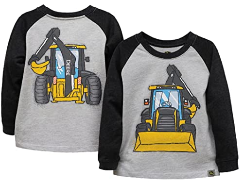 John Deere Gray Long Sleeve Loader Coming Going T-Shirt Sizes 2T 3T 4T