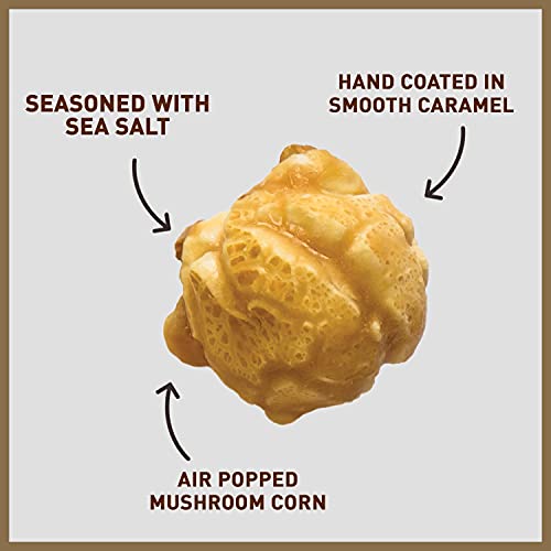 Joe & Seph's Salted Caramel Popcorn (4x70g) | 2 Star Great Taste Award, gourmet popcorn, air-popped, on the go snack, for a party, salted caramel