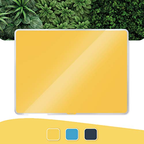 Leitz magnetisches Whiteboard aus Glas, 600 x 400, Warmes Gelb, Cosy-Serie, 70420019