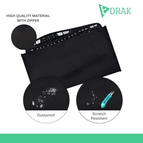 Image of EDRAK Keyboard Dust Productive Bag Case Sleeve Pouch for UniversalKeyboard, Logitech /Razer /Das /Havit /Apple Magic Keyboard Protector, Wireless /Wire Computer /Gaming PCKeyboard Dust Cover KC1(Black)