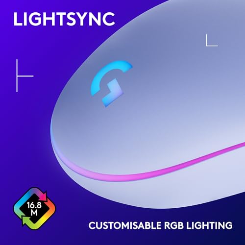 Logitech G203 Prodigy Wired Gaming Mouse, 8,000 DPI, RGB, Lightweight, 6 Programmable Buttons, On-Board Memory, Compatible with PC/Mac - Lilac - Image 6