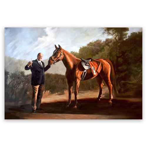 Napoleon Tony Soprano and Pie-o-my Horse Poster Canvas Print Wall Art Bedroom Room Aesthetics Decoration 24x36inch Unframed