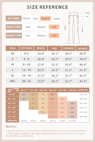 keriffe Calça feminina flare yoga com bolsos laterais cintura alta casual bootcut legging controle d