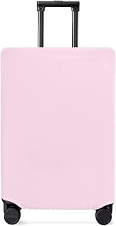 Pure Pink Suitcase Cover - Waterproof Stretch Travel Luggage Cover, Simple Solid Color Luggage Covers Washable Luggage Protector Suitcase Cover Fits 22-25 Inch Luggage