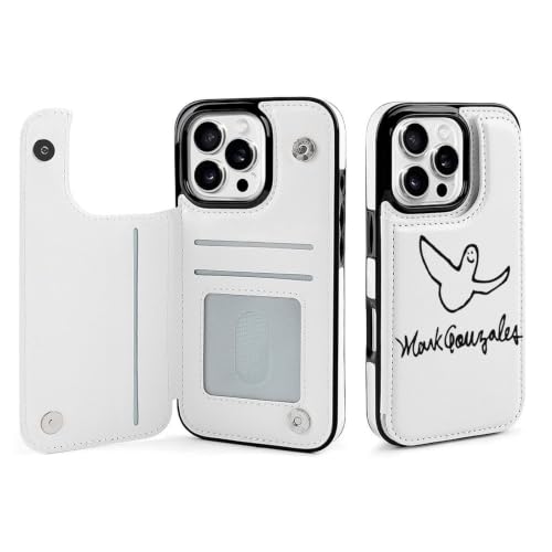 �}�[�N�S���U���X iPhone16Pro�p�P�[�X �蒠�^ �X�}�z�P�[�X �A�C�t�H��16�v���p�P�[�X Case �g�уJ�o�[ �S�ʕی� PU���U�[ �ϏՌ� ���u���@�\ �y�� [���s�A���i]