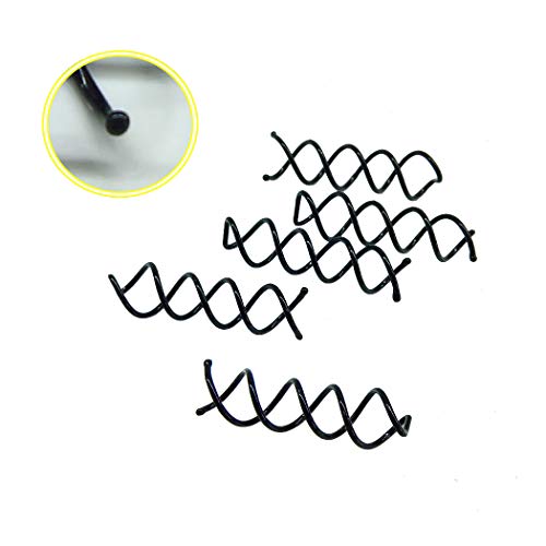 Aoyoho 50 Pack Hair Spin Pin Spiral Bobby Hair Pins Spin Pins Non-Scratch Round Tips Twist Screw Hair Pins #TOP3