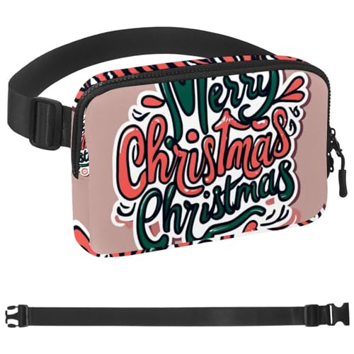 Riñonera de Navidad para correr en rutas al aire libre con correa regulable