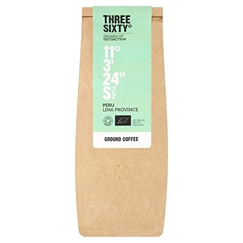 Threesixty Organique Pérou Café moulu bio 227G pack de 2 sachets