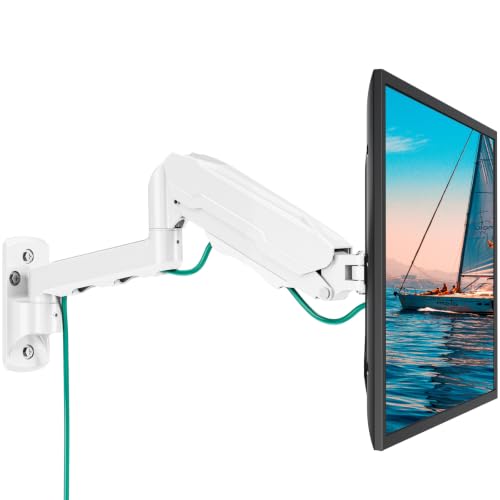 Soporte de pared para monitor individual brazo regulable para teletrabajo comodo