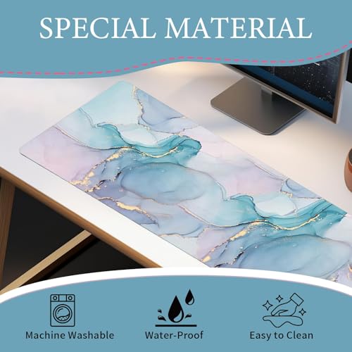 GUSXPPD Gaming Mauspad XXL, 900x400mm Groß Mauspad rutschfeste Gummibasis Schreibtischunterlage für PC-Büro, Arbeit, Gaming, Studium, Laptop, Computer, Zuhause-Schwarz (Rosa, 90x40cm)