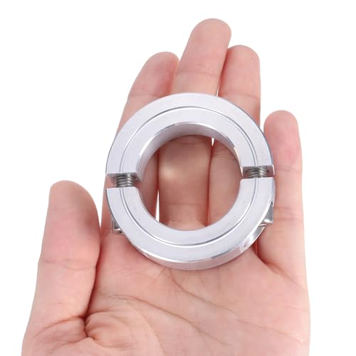 QUARKZMAN 2 Stück Doppelt Geteilte Klemmringe Für 1-1/4 Welle Zweiteilige Klemmringe 2-1/16 Außendurchmesser 1/2 Dicke Aluminiumlegierung Stellschrauben Geteilte Klemmring Klemme
