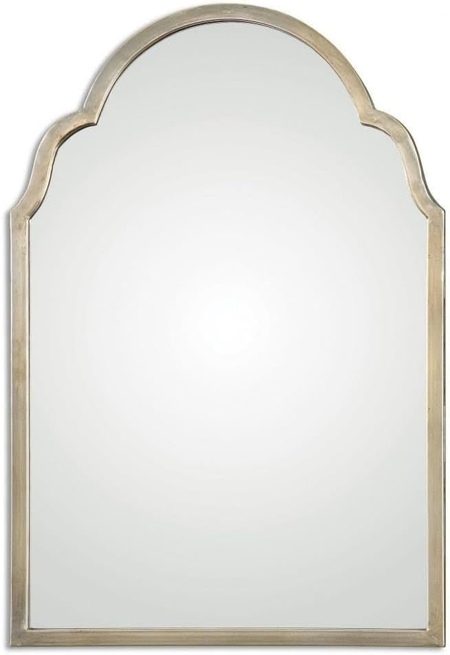 Brayden Petit Silver 20 1/4" x 30 1/4" Arch Wall Mirror