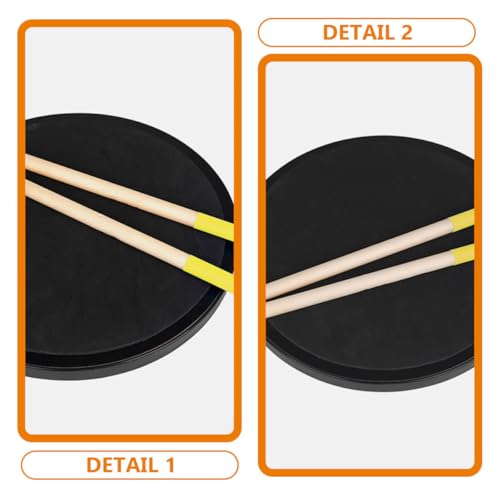 Baquetas UPKOCH clásicas de madera de arce con agarre antideslizante para adultos, niños y niñas, ligeras, para práctica y actuación, color amarillo miniatura 3