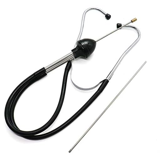 Garnish Gripper Mechanic's Stethoscope Automotive Engine Diagnostic Sensitive Hearing Tool for Cars, Trucks and Motorcycles,Black