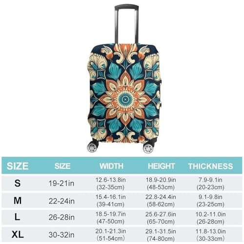 Housse de bagage anti-poussière fleurs L | Solution valise propre 48-81cm - 2