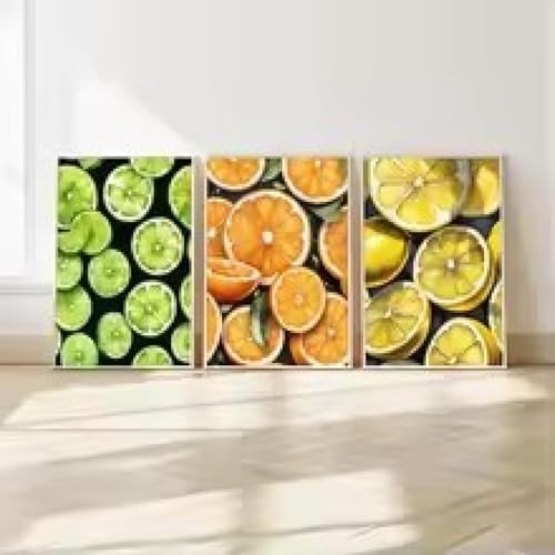 Toile pastèque et citron pour une décoration murale de restaurant ensoleillée