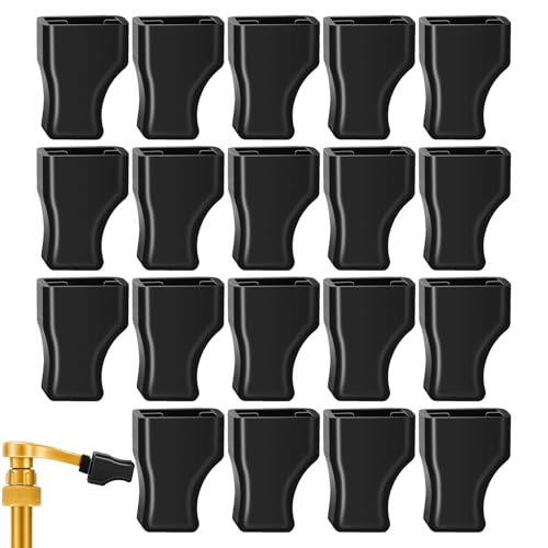 Syrup Pump Covers, 20 Pieces Pump Cover for Home, Universal Compatibility with Dispensing Function, Kitchen Accessories for, Olive Oil, Sugar, Coffee, Bar and Wine Bottles, 0.98x0.71x0.47 Inches