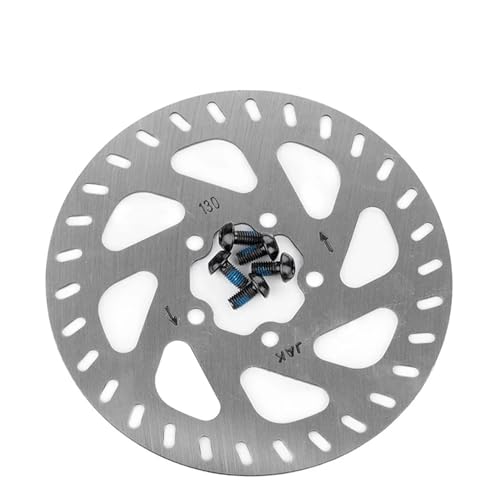 HUTBUVEAW Disco de Freno de Acero Inoxidable de 130 mm for Patinete eléctrico Xiaomi Mi 3/4 Pro. Incluye 5 Tornillos y Piezas de Repuesto.
