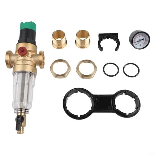 NbgrvB Regolatore di pressione dell'acqua DN15 DN20 DN25 con filtro controlavaggio e corpo in ottone per impianto idraulico domestico (DN25)