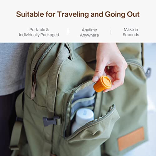 Saturnbird Express Tea, 4 Flavors, Premium Instant Tea Powder, Rooibos/Fuliang Black Tea/Oolong Tea/Yuanyang Coffee Tea Drink, Cold Brew Tea, Freeze-Drying Tech, Ice/Hot Water/Milk, No Additives, Variety Pack (4 Packs, 48 Count Total) #TOP4