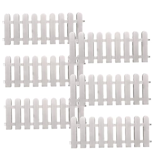 Venanza de árbol de Navidad de 6 Piezas Cerca de 20x8 Pulgadas de plástico Pickete White Picket Fácil de Instalar la Puerta del árbol de Navidad con Cubo de conexión para la Fiesta de Vacaciones Deco