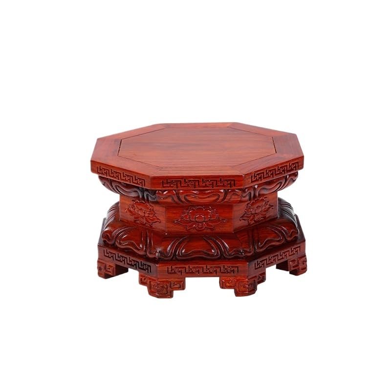 Piédestal de bonsaï en bois de lotus octogonal ENGENDER